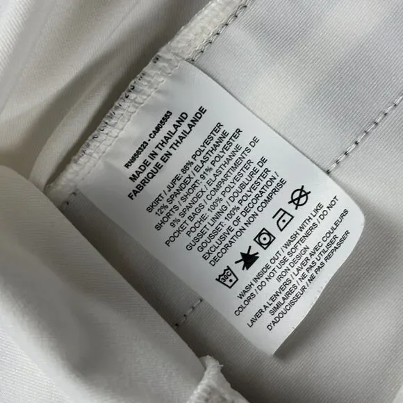 Nike Dri-FIT Skort Womens XS White Stripe Tennis Court Running Spring AV3666-133 - Picture 8 of 9